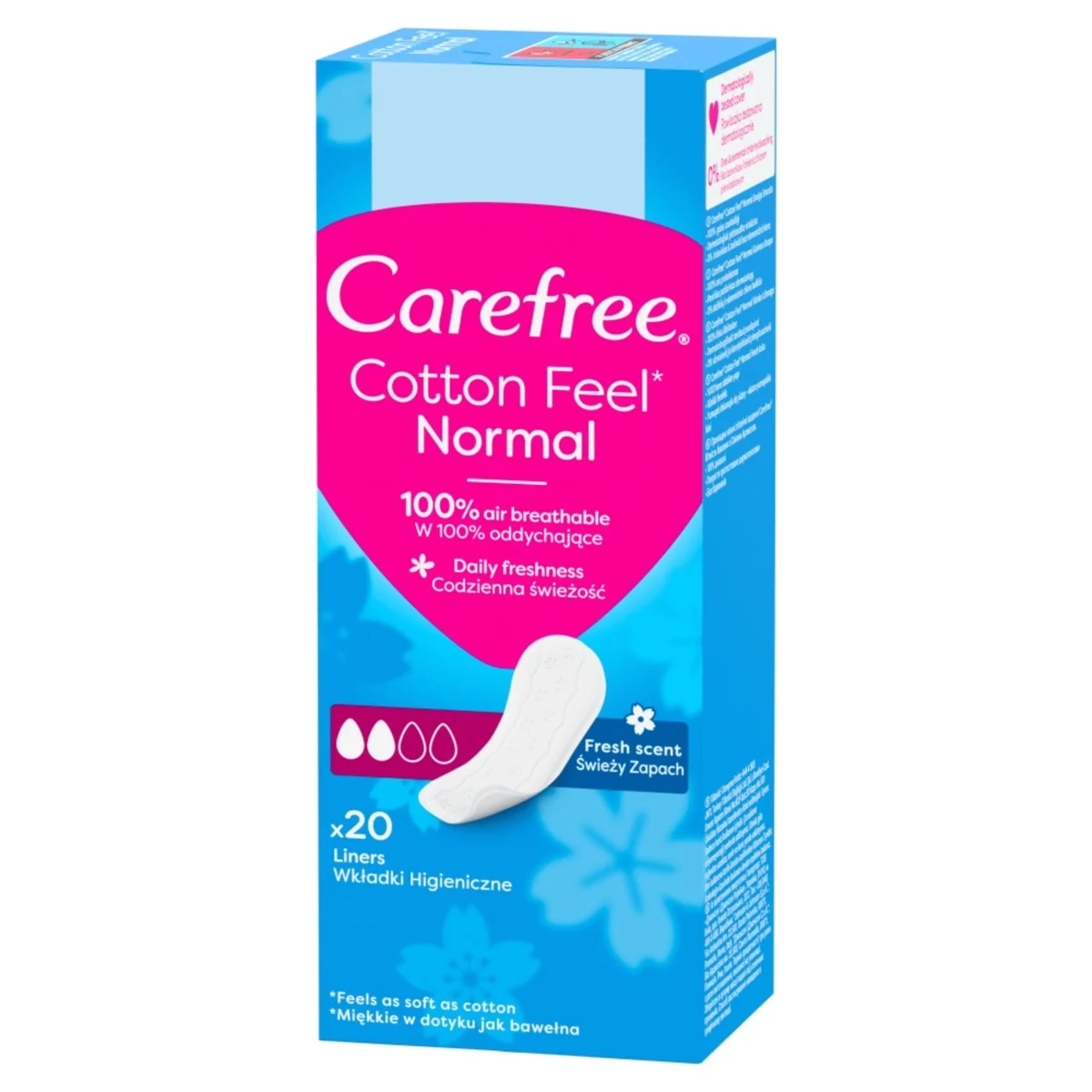 CAREFREE PREM A20 COTTON FRESH INSERTS