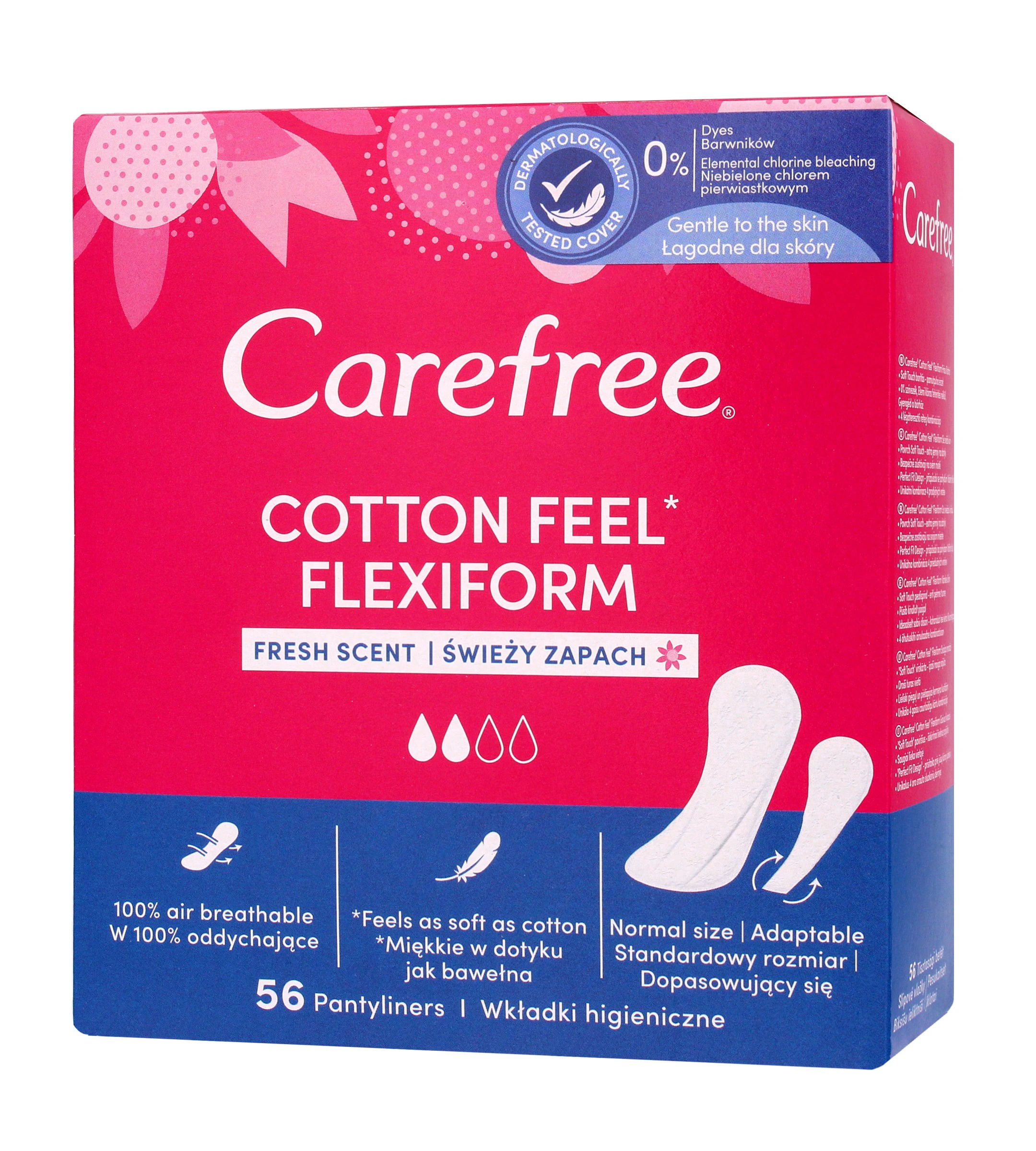 Cotton Feel Flexiform Slipeinlagen mit Frischeduft 56 Stück