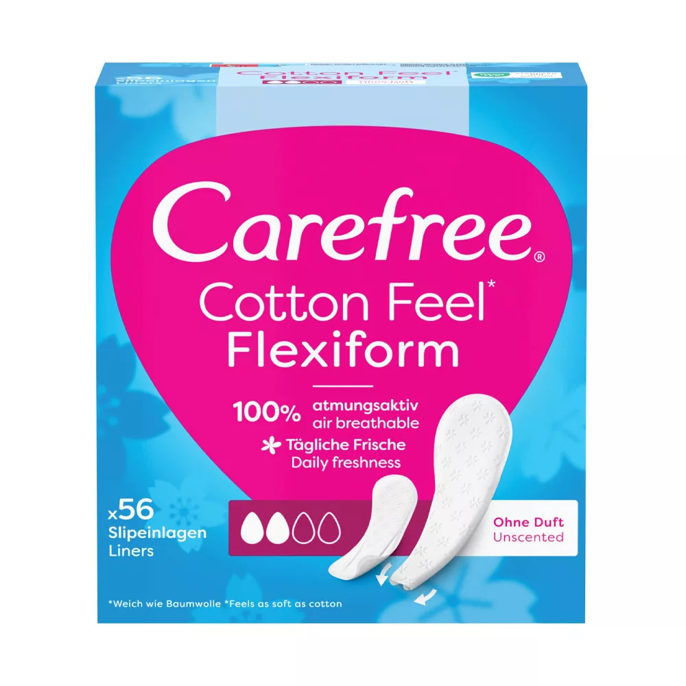 Cotton Feel Flexiform Slipeinlagen ohne Duft 56 Stück