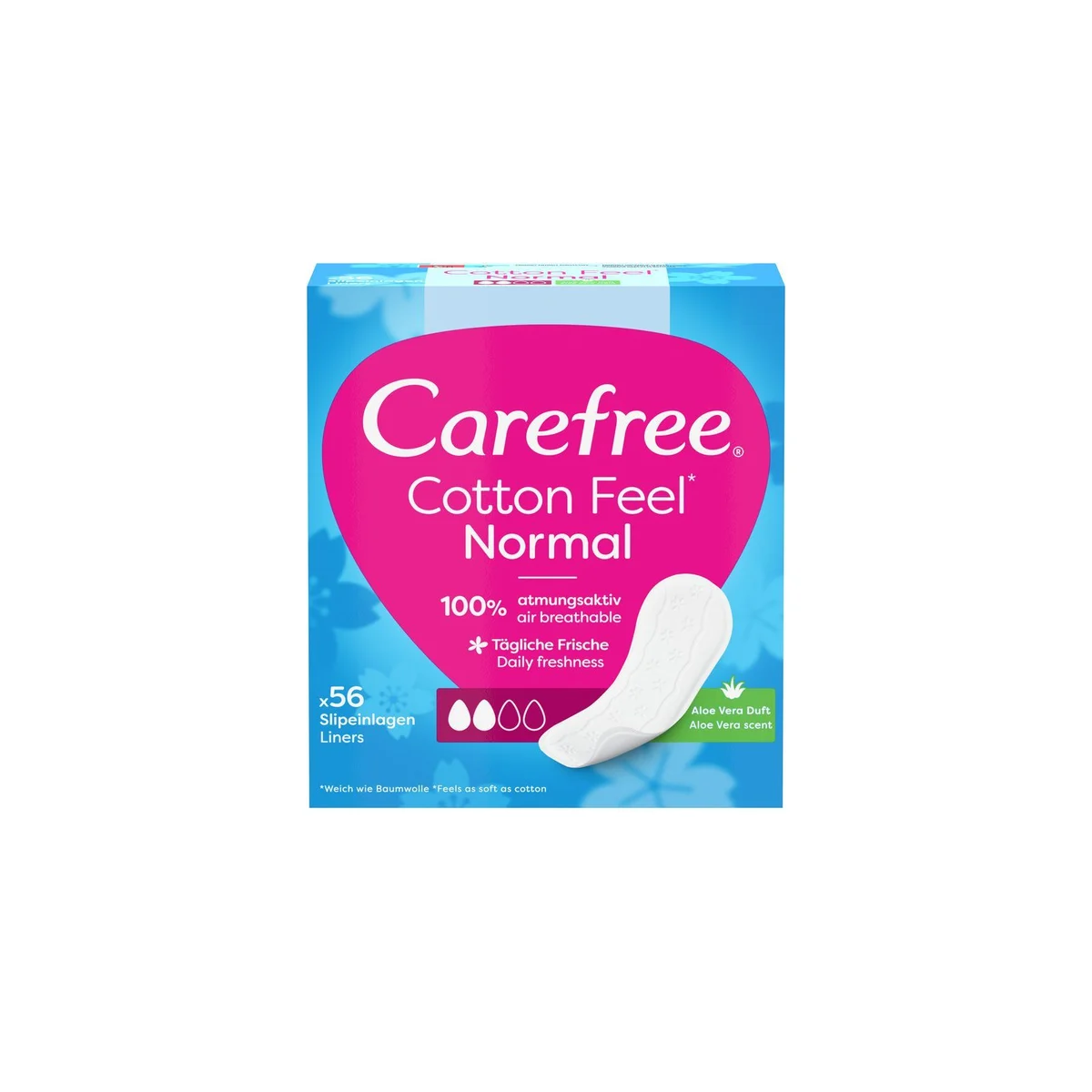 CAREFREE SALVASLIP X56 COTTON FEEL NORMAL ALOE