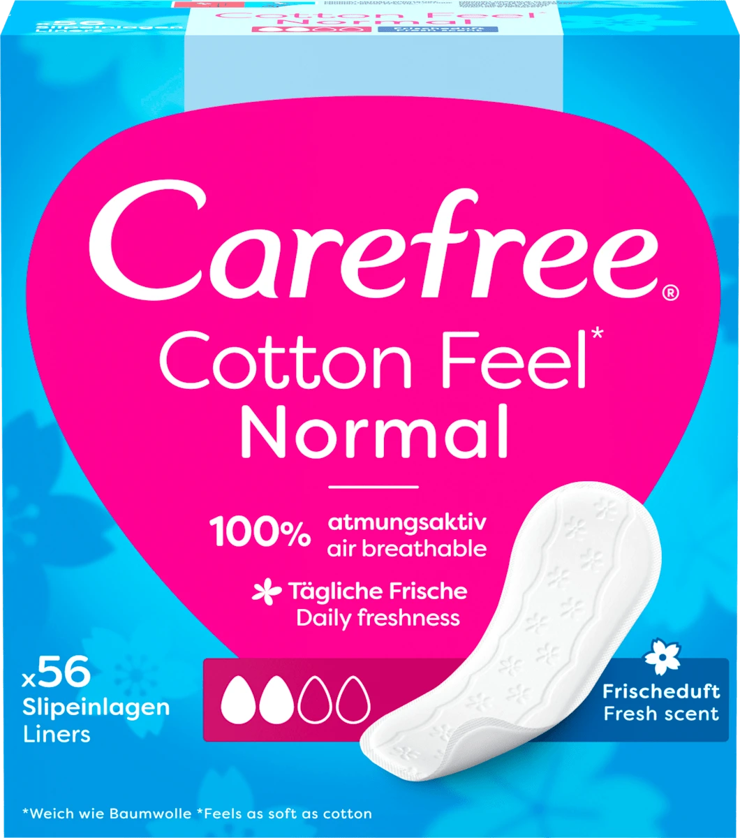 CAREFREE SALVASLIP X56 COTTON FEEL NORMAL FRESH