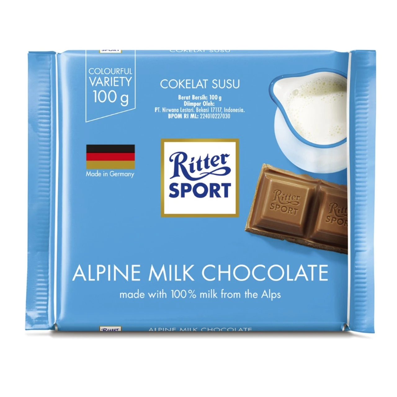 Ritter Sport Alpine Milk Chocolate 30% 100g