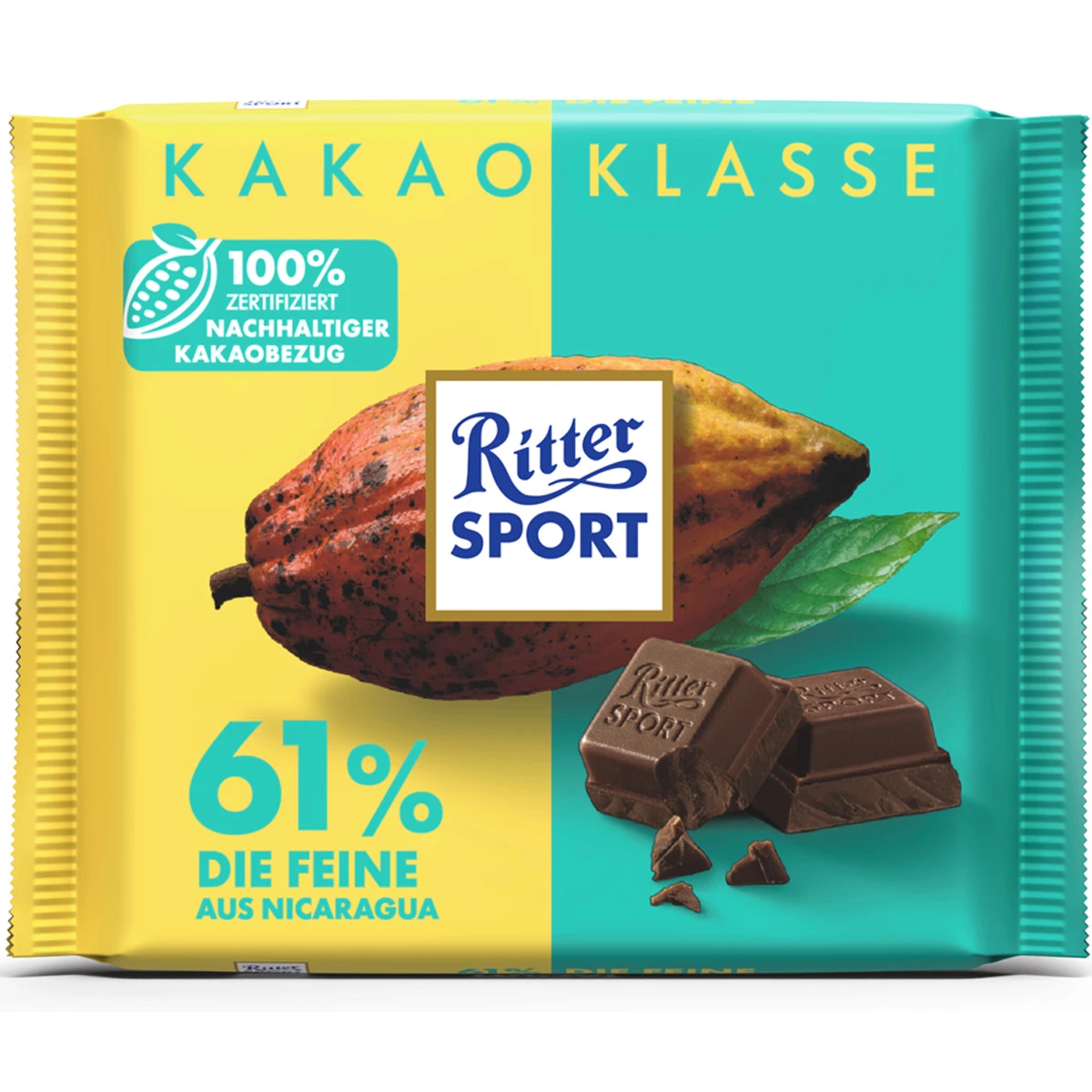 Ritter Sport Cocoa Class 61% Nicaragua Dark 100g