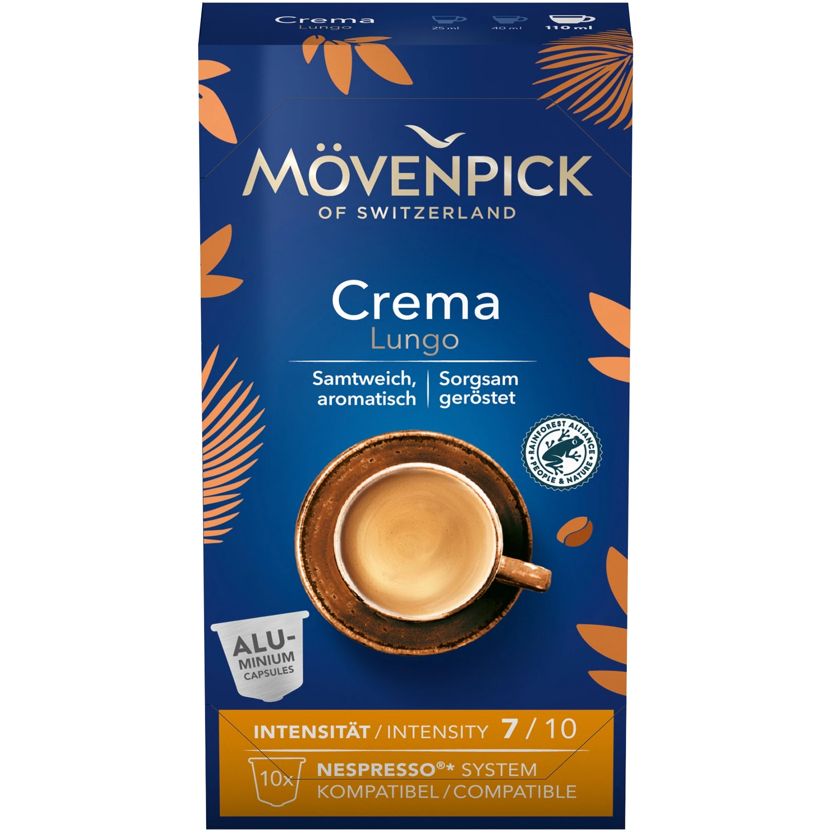 MOVENPICK 10CAPS. (57G) NESPRESSO LUNGO CREMA /8