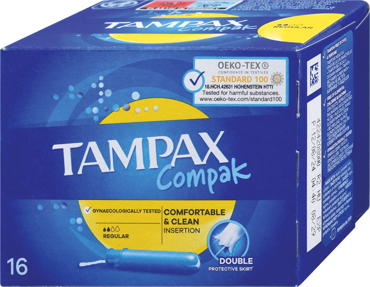 Tampax Compak Regular Tampons With Applicator 16pcs