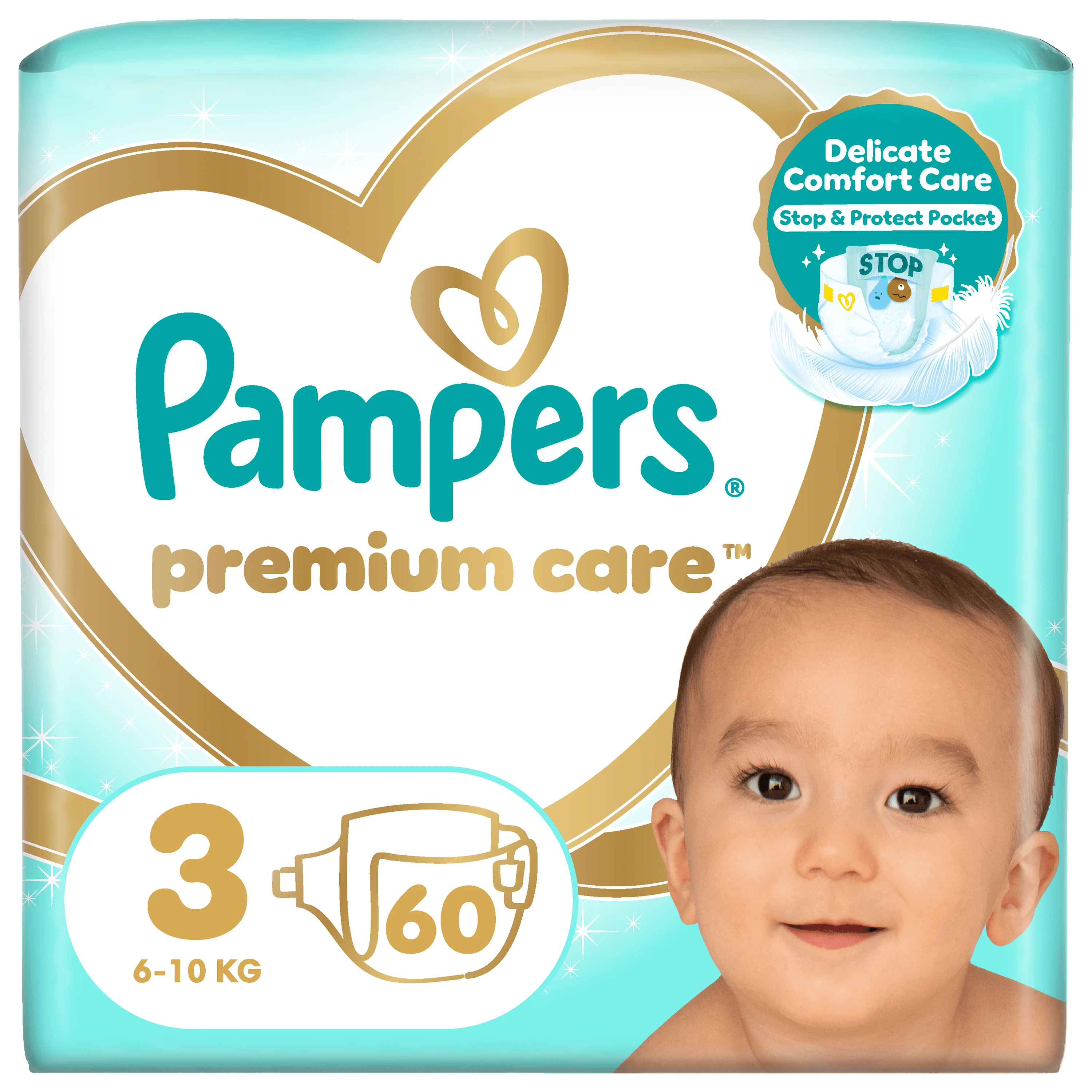 Pampers Premium Care Midi Diapers 6-10kg 60 Pack