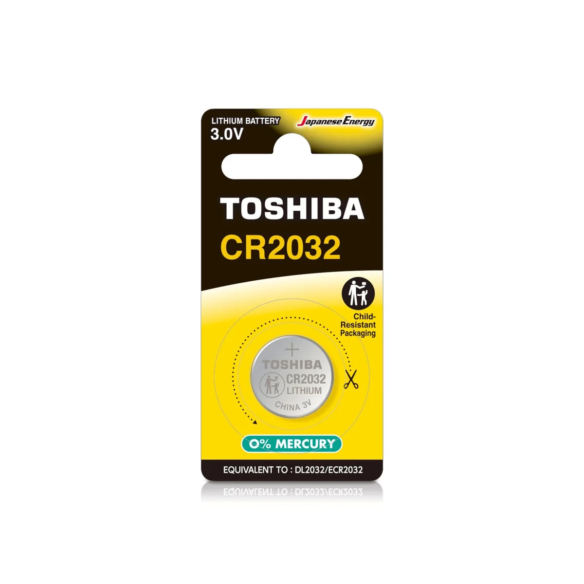 Toshiba battery 1 u. Lithium button CR2032 . Minibox.