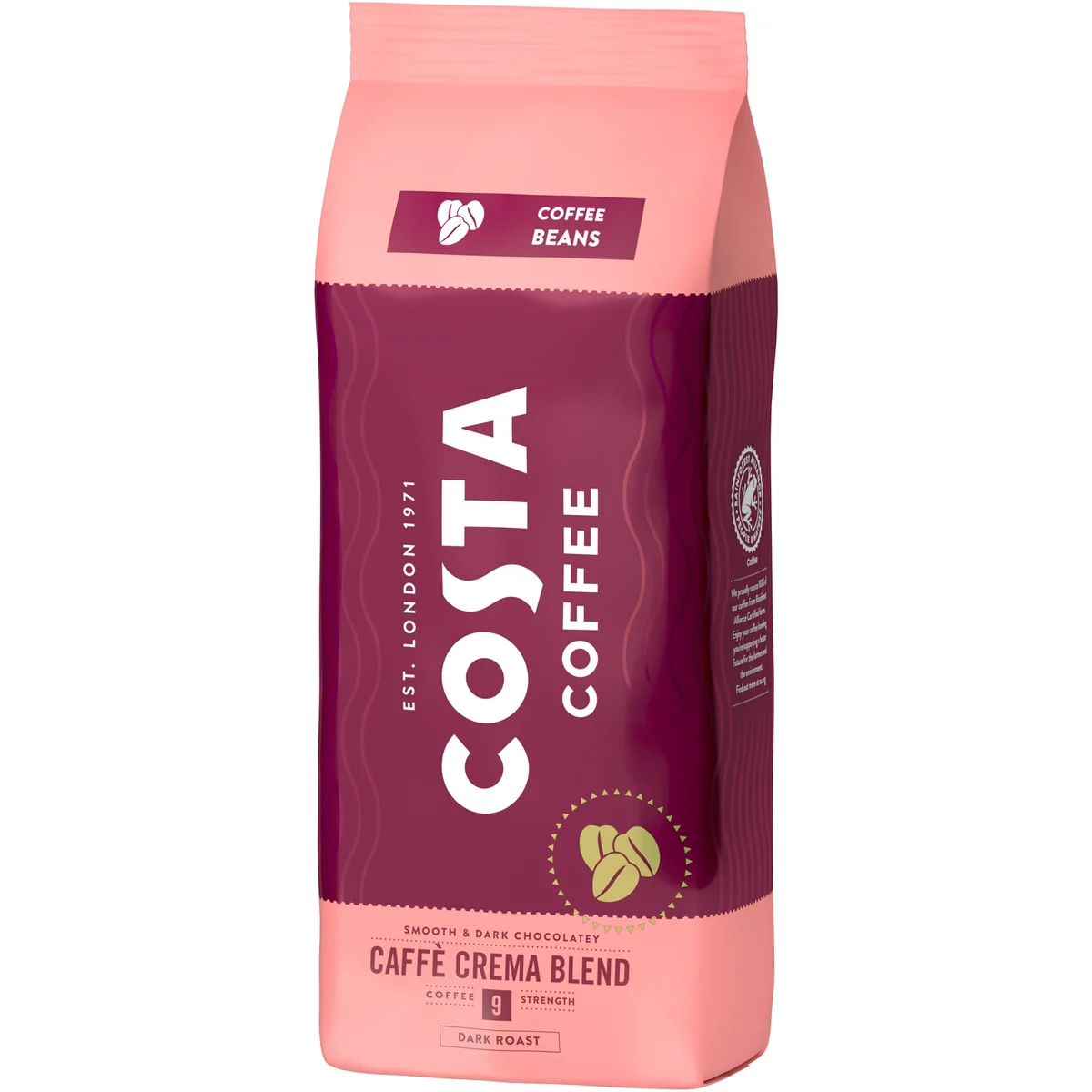 Costa Coffee Caffe Crema Blend Beans 1kg /6