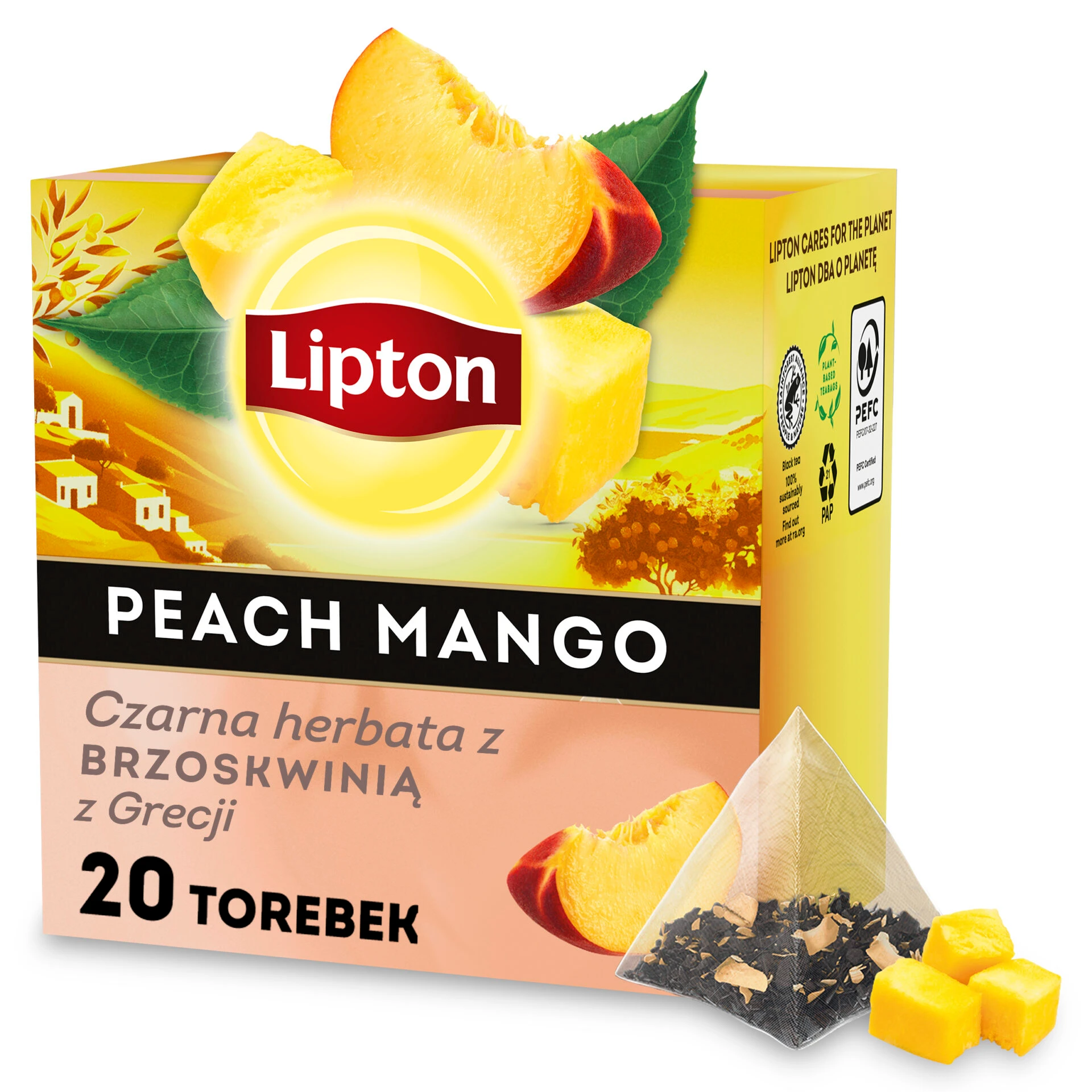Lipton Black Tea Peach Mango 20 Bags