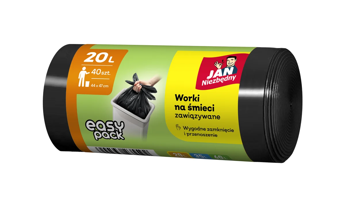 Jan Easy Garbage Bags 20l A40 Black
