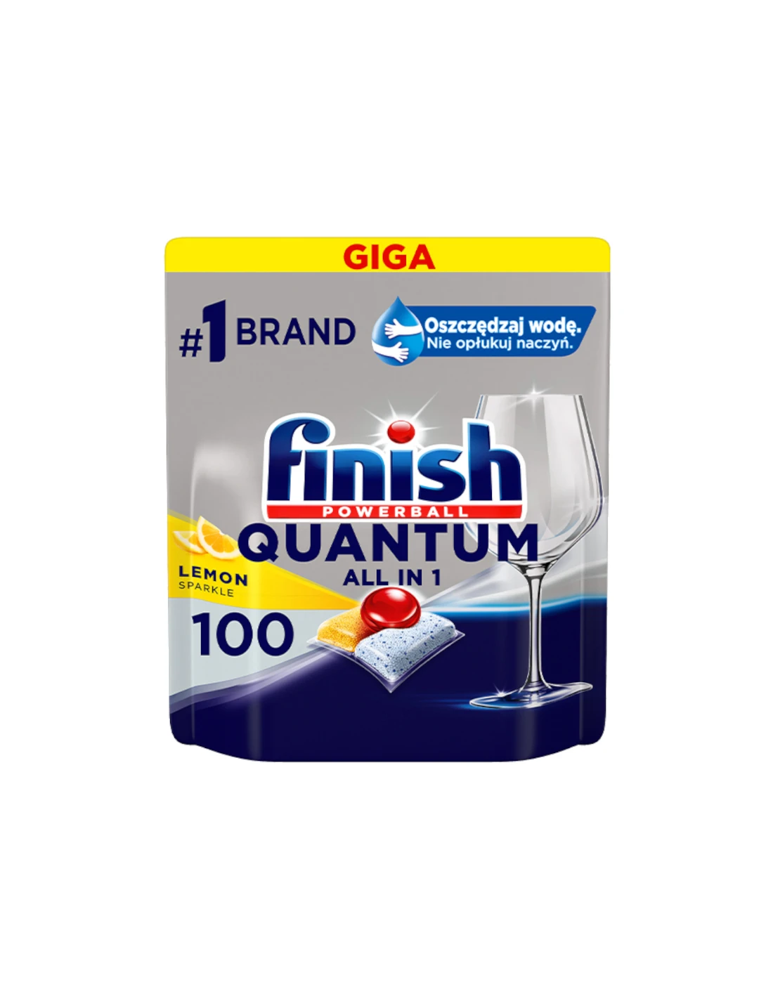 Finish Quantum Dishwasher Tabs Lemon 100pcs