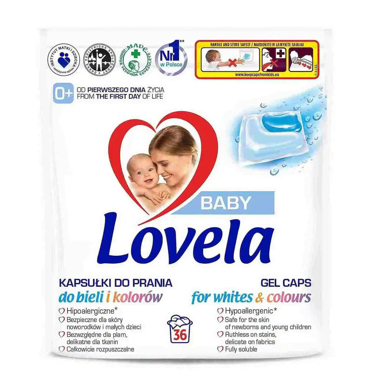 Lovela Laundry Capsules White & Colors 36 Pieces