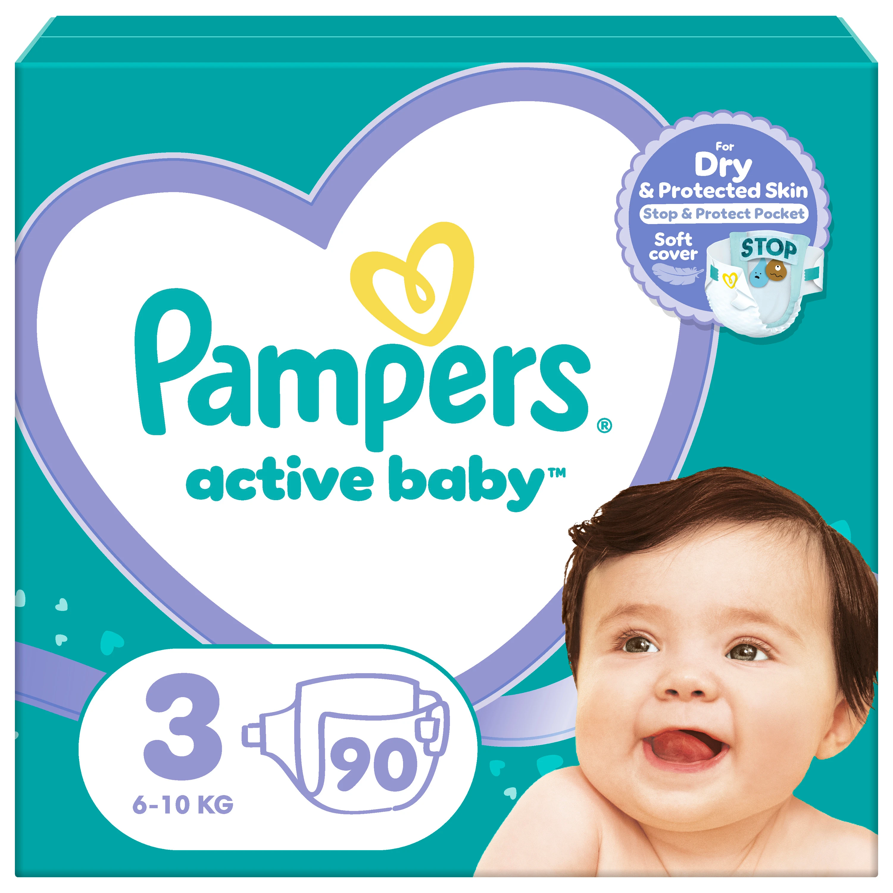 Pampers Active Baby Size 3 Giant Pack 90pcs