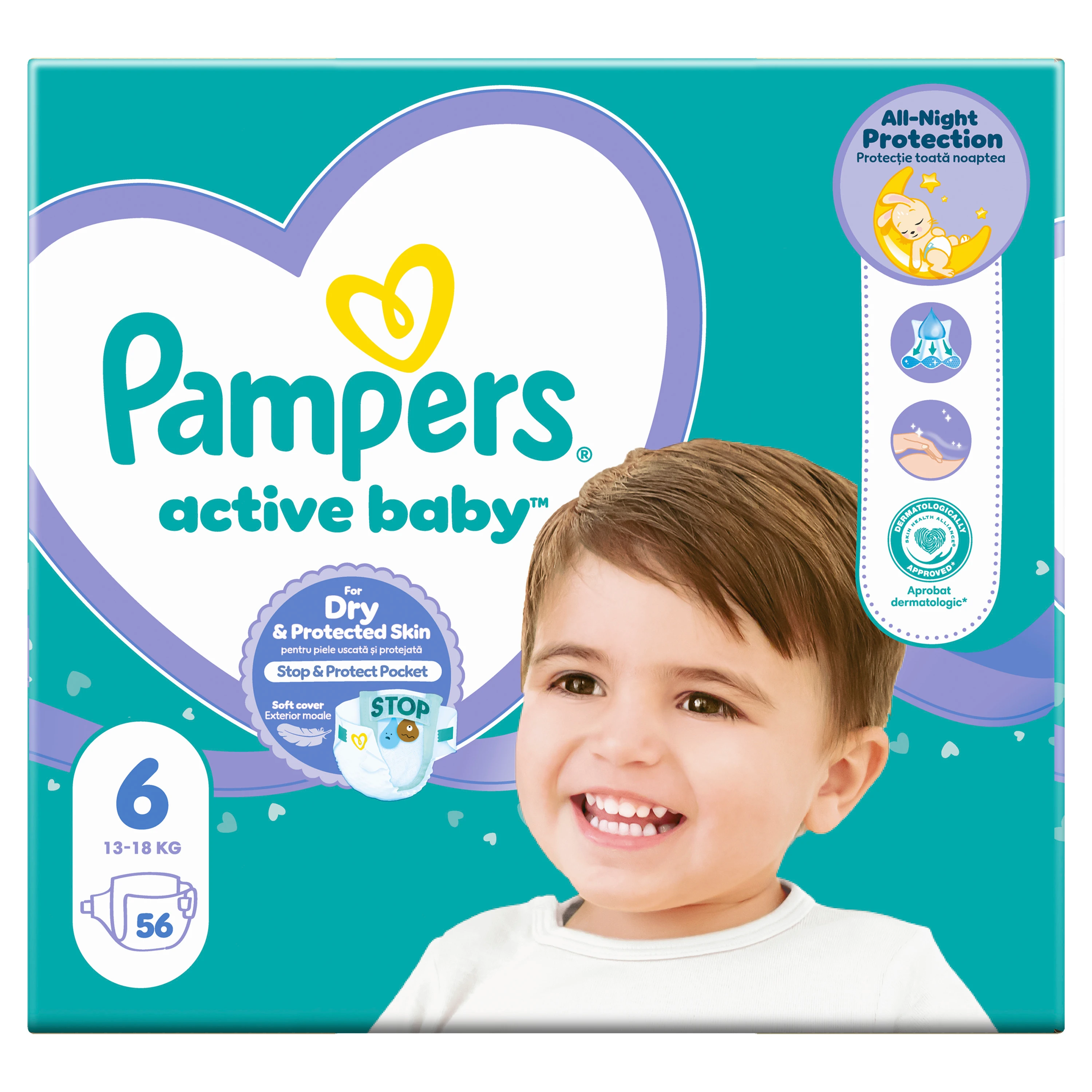 Pampers Active Baby Size 6 Giant Pack 56pcs