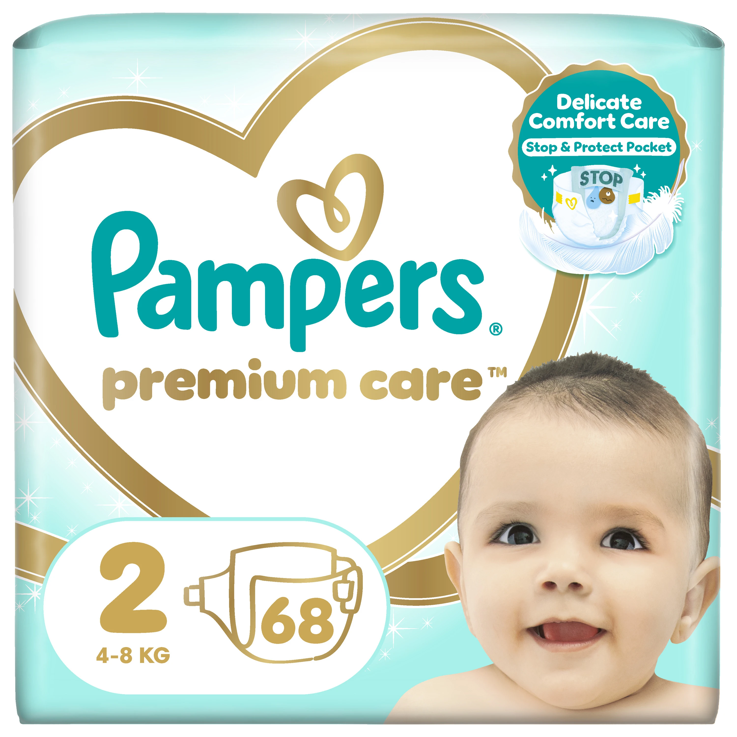 Pampers Premium Care Mini Diapers 4-8kg 68 Pack