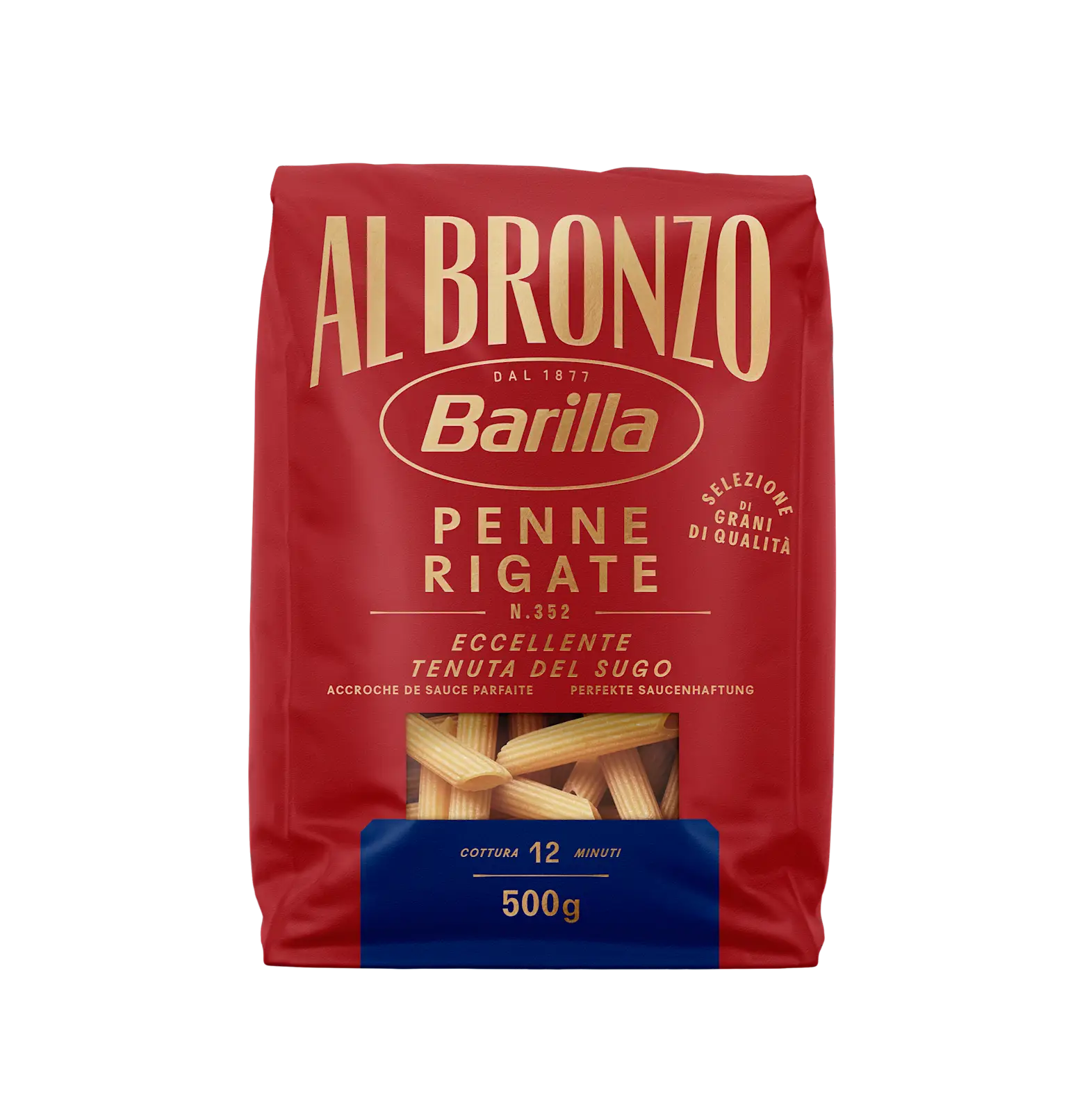 BARILLA PASTA ALBRONZO 500G PENNE RIGATE N.352 /18