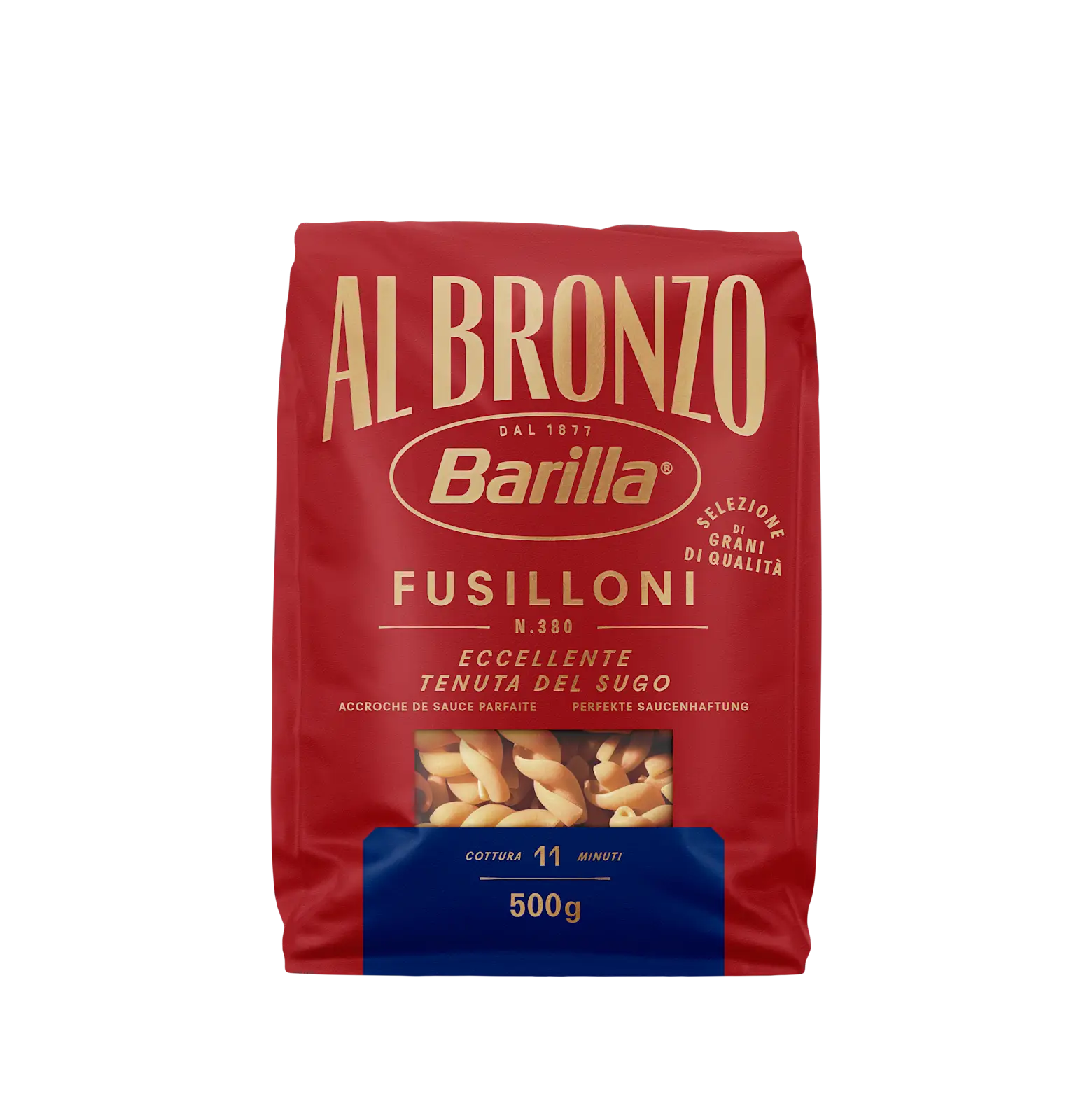 BARILLA PASTA ALBRONZO 500G FUSILLONI N.380 /16