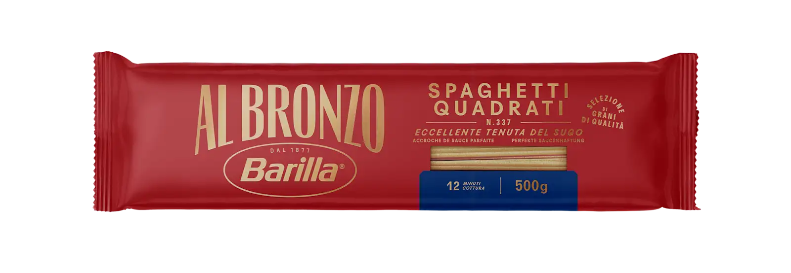 BARILLA PASTA ALBRONZO 500G SPAGHETTI QUADRIATI N.337 /24