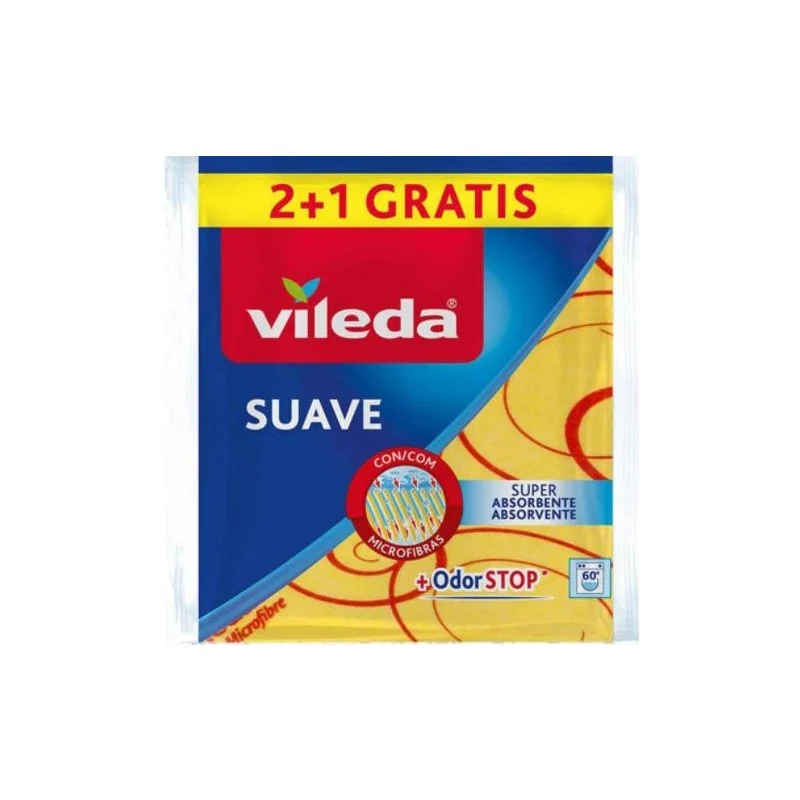 Vileda All Purpose Cloth Yellow Odor Stop 2+1 Pack