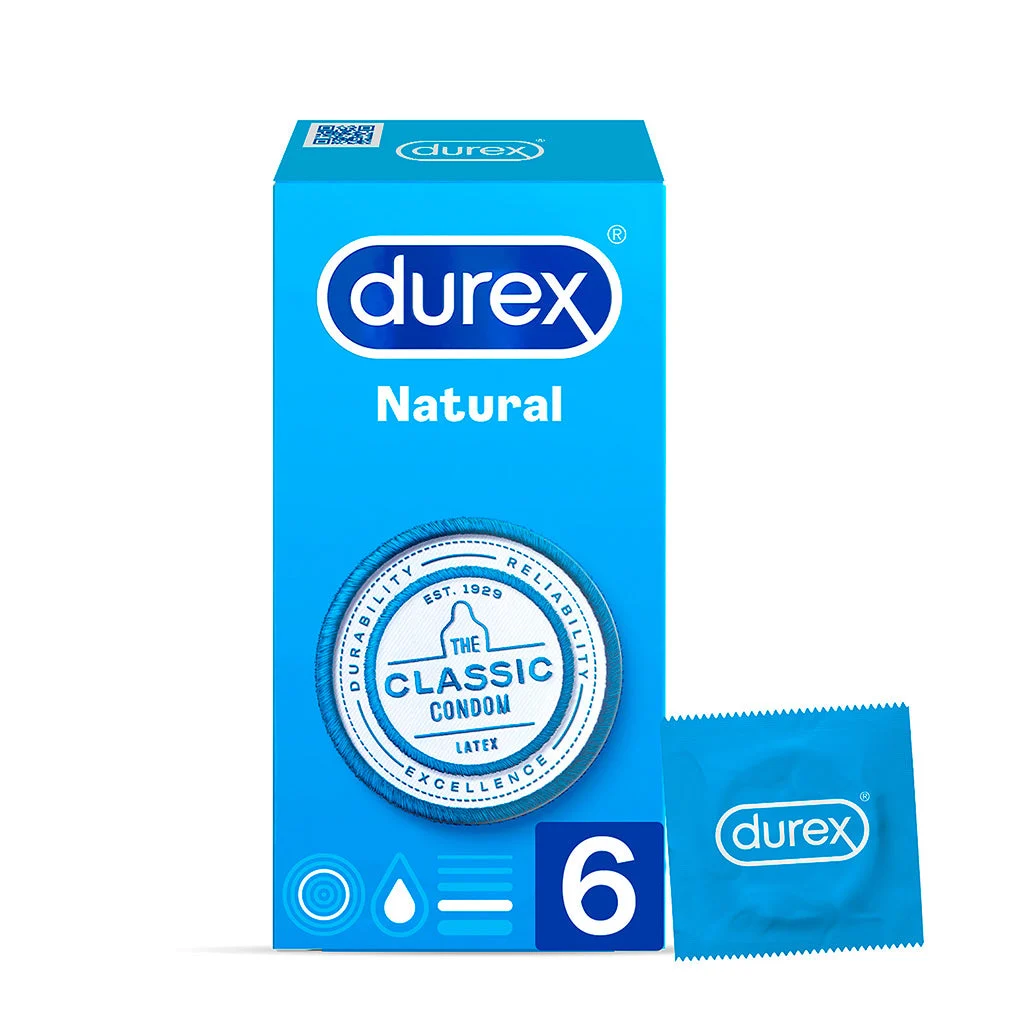 Durex condoms 6 u. Natural regular fit.