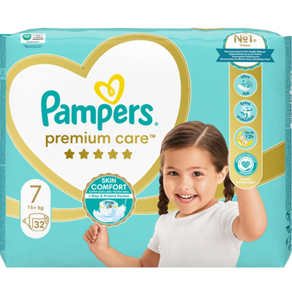 Pampers Premium Care Size 7 Jumbo Pack 32pcs