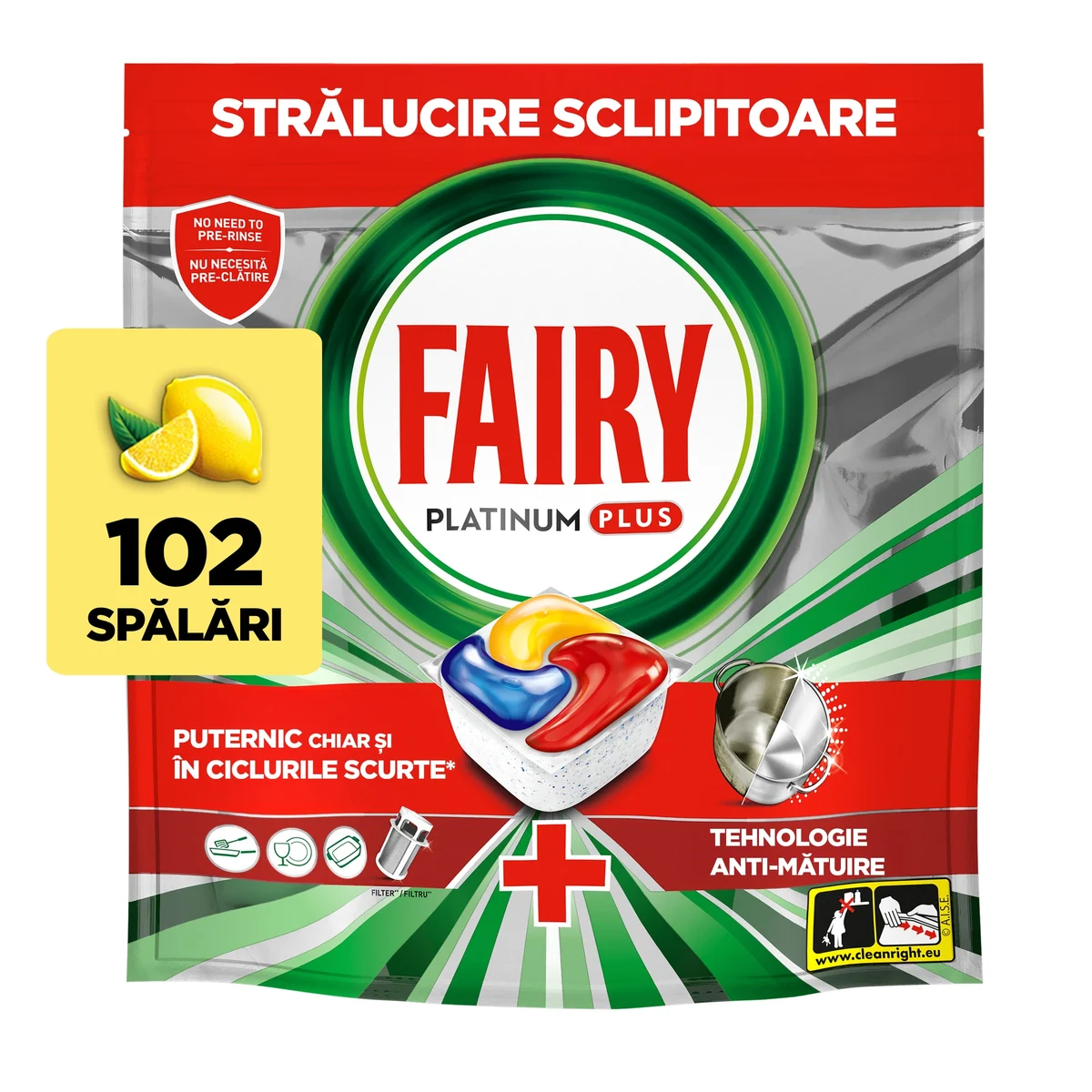 FAIRY A102 PLATINUM PLUS ALL in ONE LEMON IMP TABLETS 8066