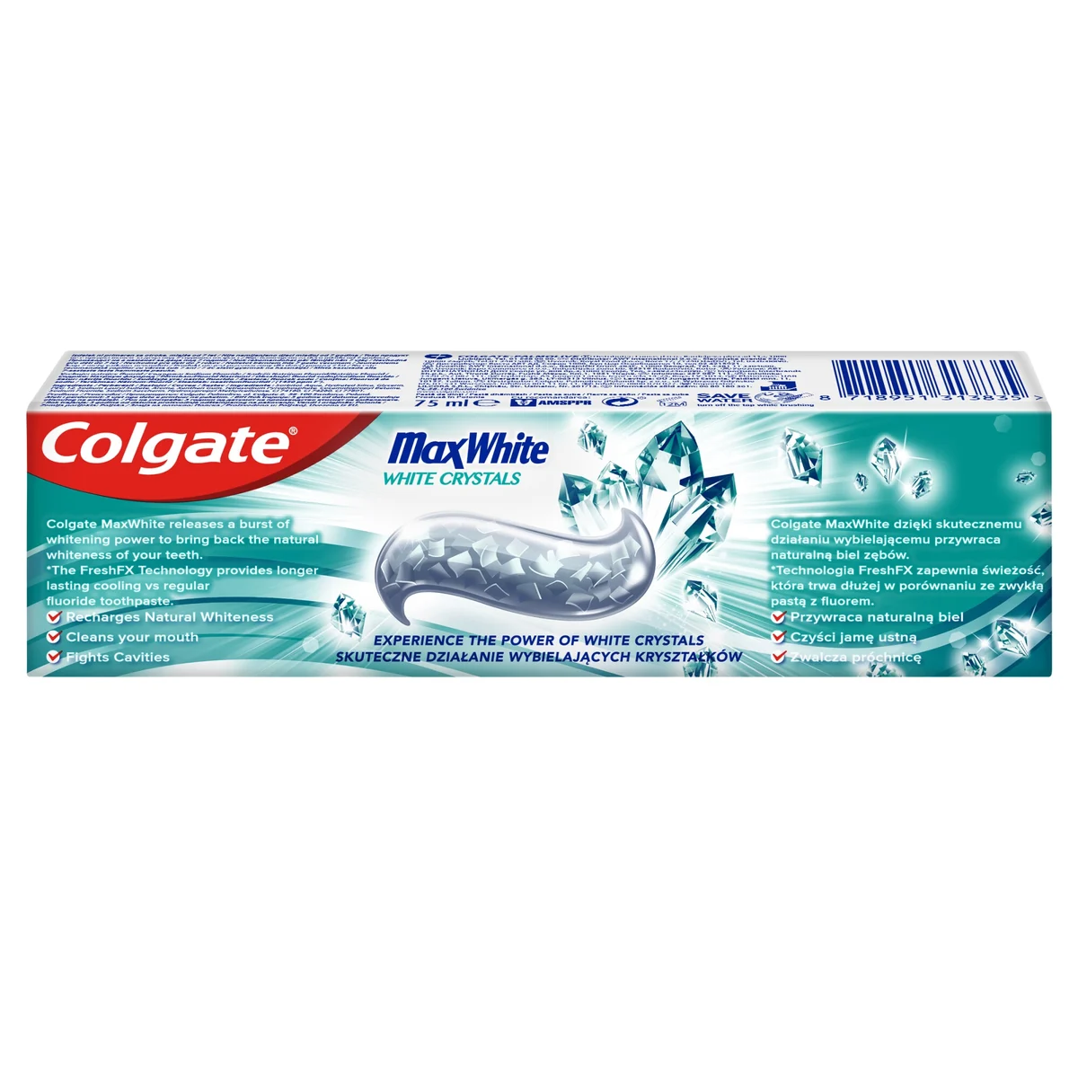 Colgate Toothpaste Max White White Crystals 75ml
