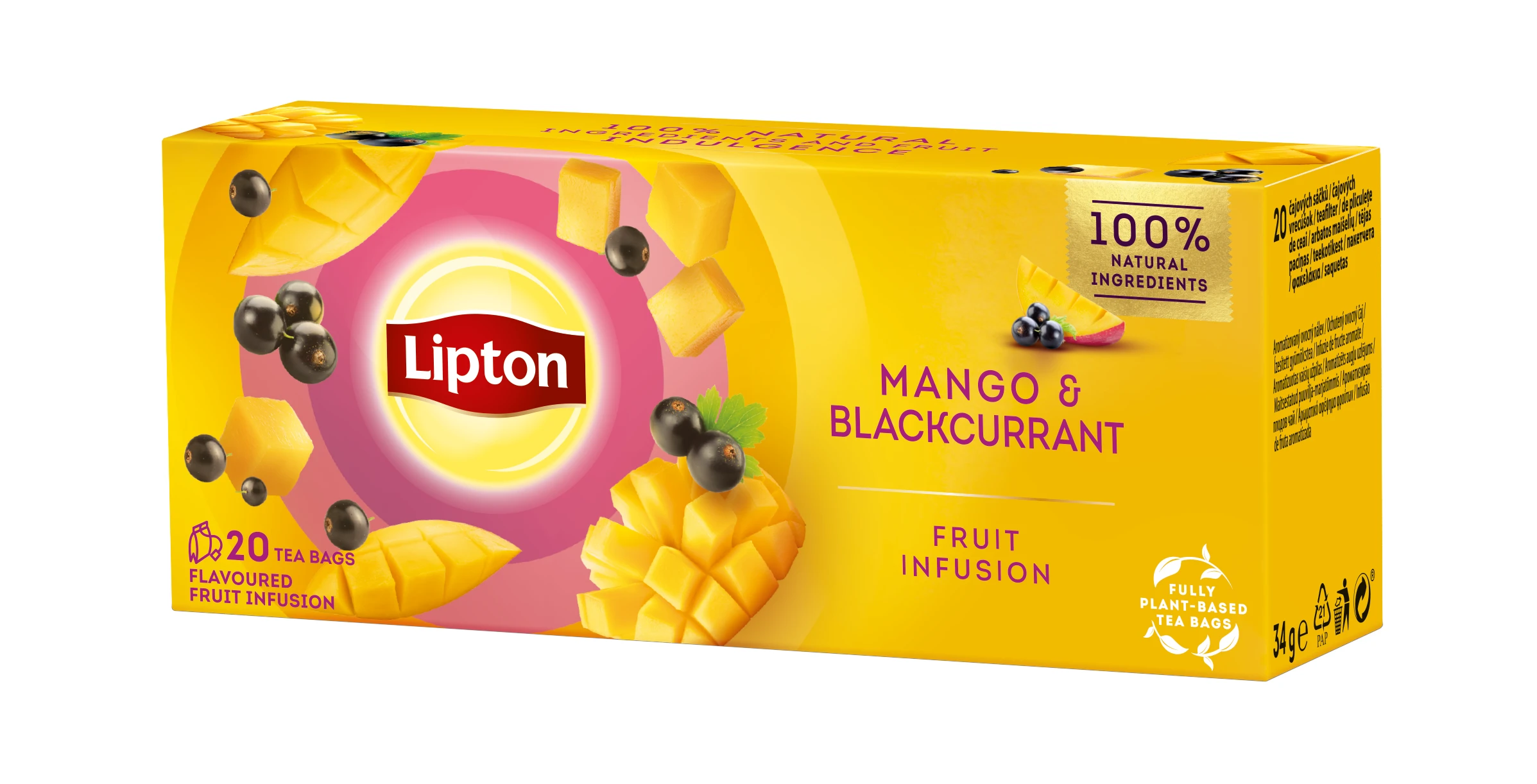 Lipton Green Tea Mango & Blackcurrant 20 Bags