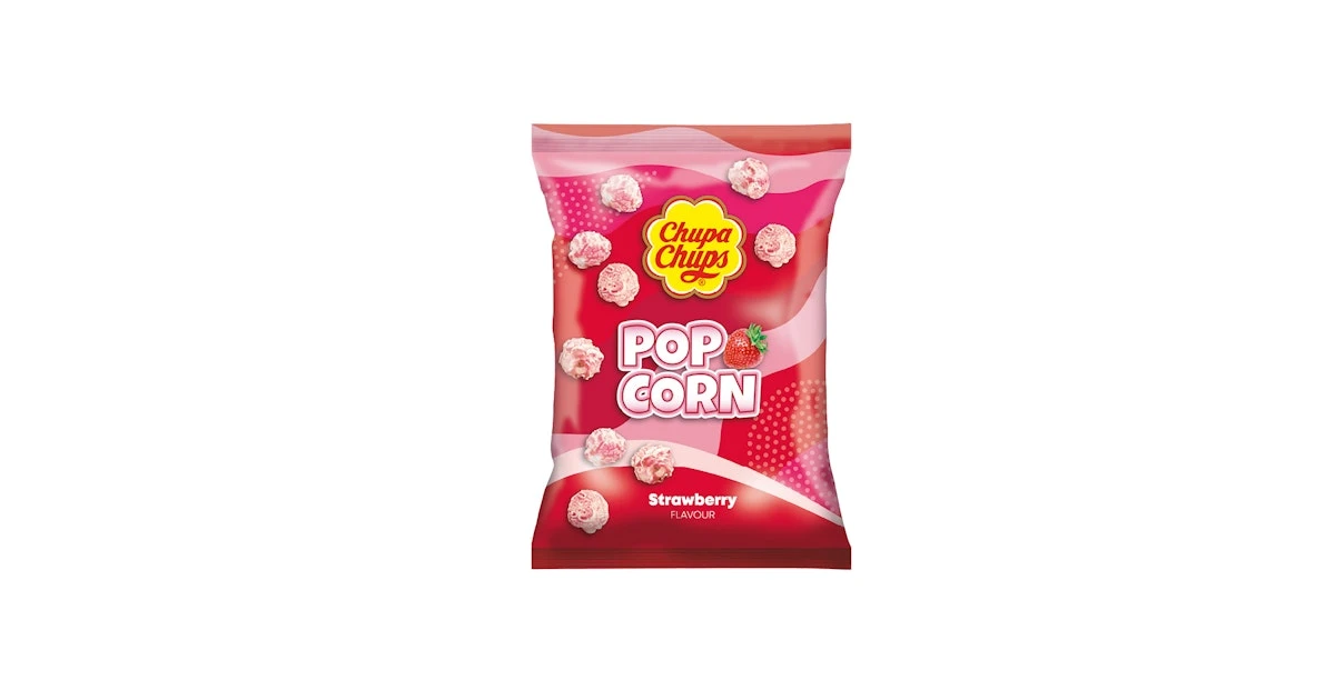 Chupa Chups Popcorn Strawberry 90g