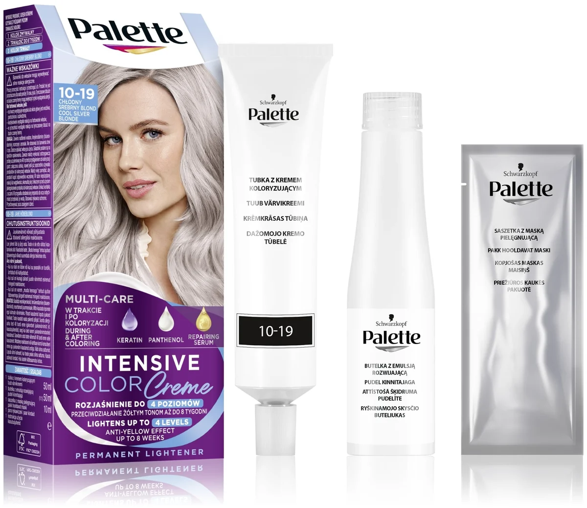 Schwarzkopf Palette ICC Hair Color 10-19 Cool Silvery Fawn 50ml