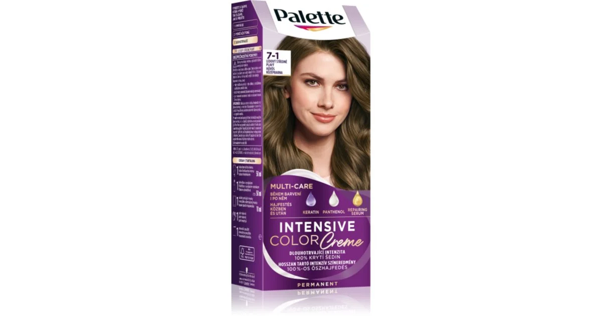 Schwarzkopf Palette ICC Hair Color 7-1 Cool Medium Blonde 50ml